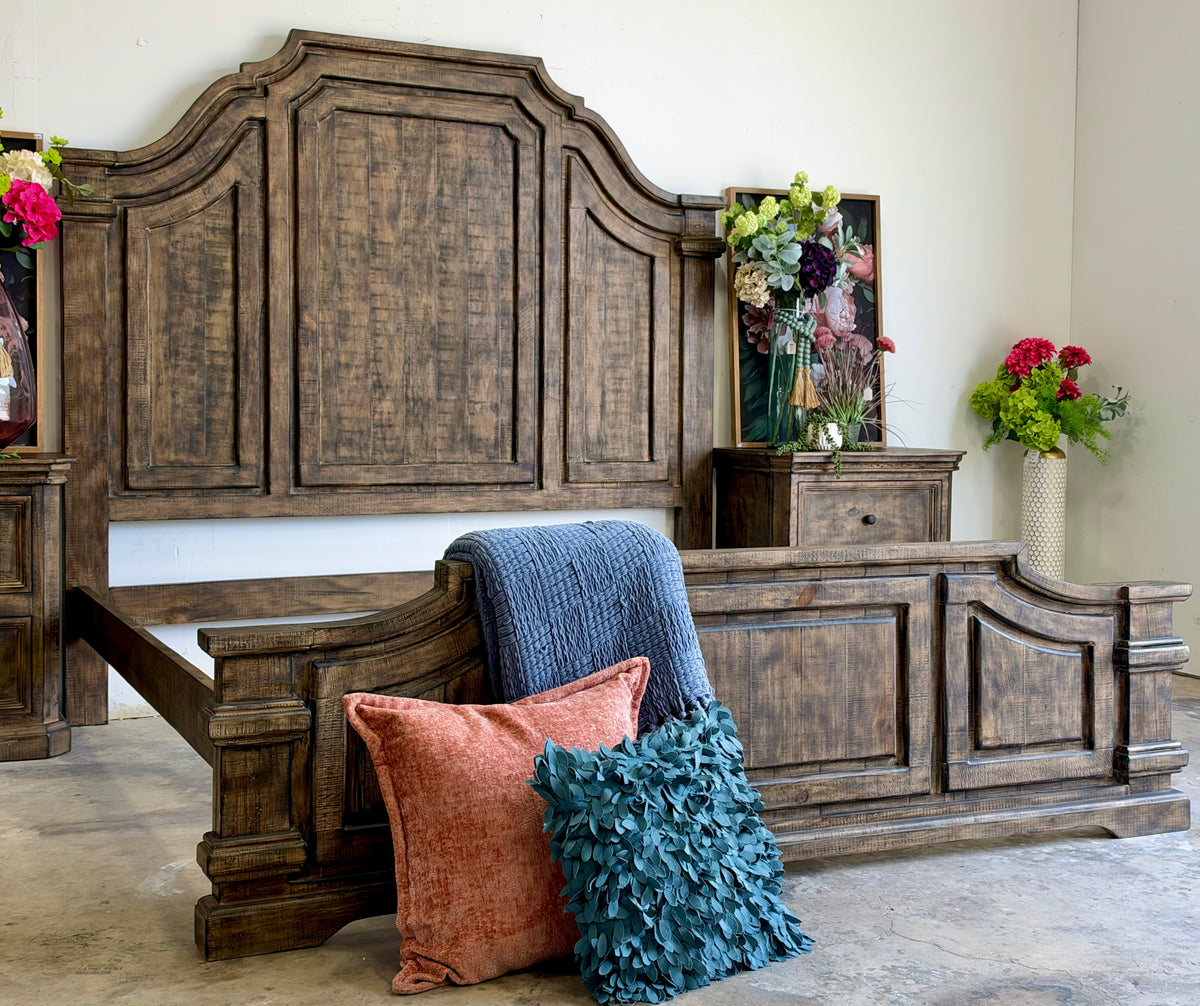 Eden King Bed-Pecan
