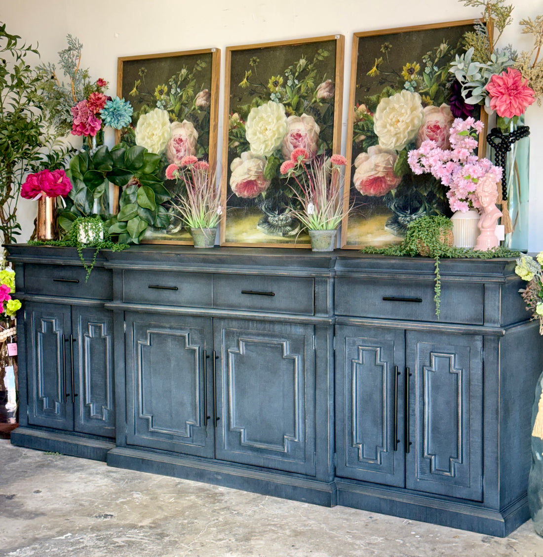 Reese 99" 6 Door Console-Blue Haze™