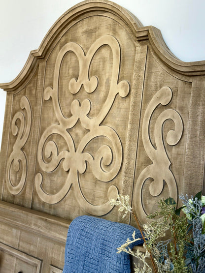 Harper Curved Queen-Cappuccino