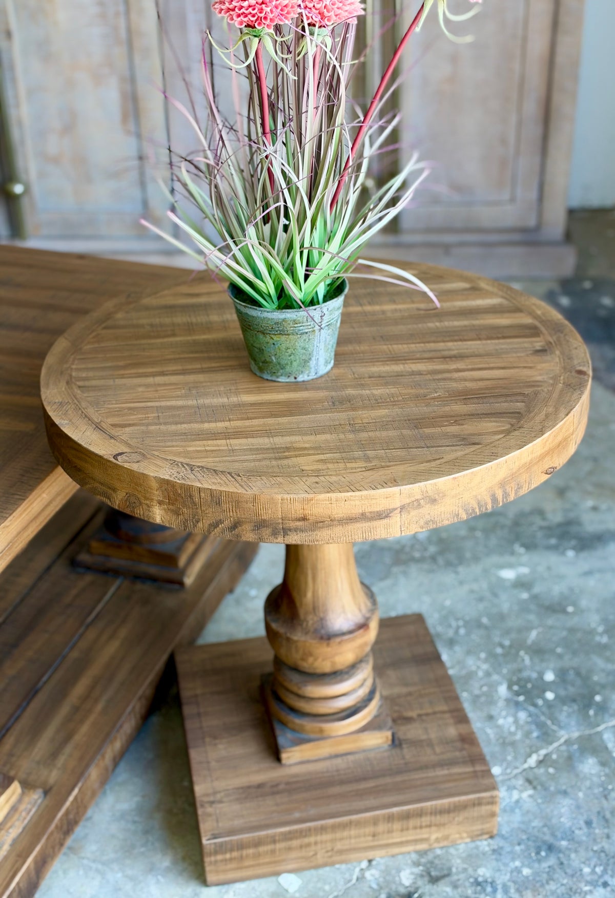 Brooklyn Round Side Table-Timber