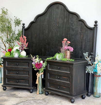 Adele Nightstand-Handrubbed Black