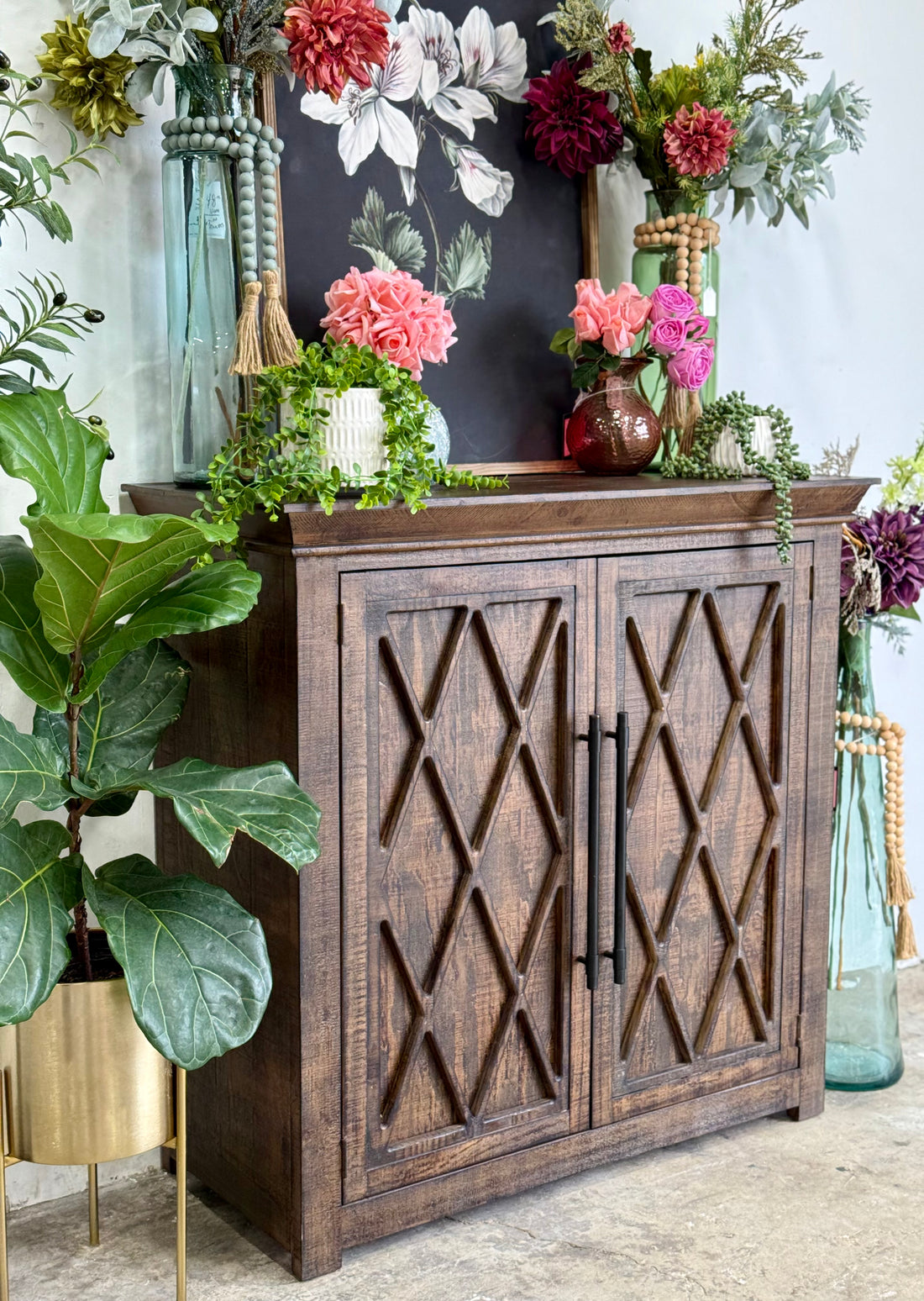 Grace 2 Door Cabinet-Pecan