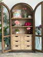 Avery Domed Vitrine-Honeywood/Dove