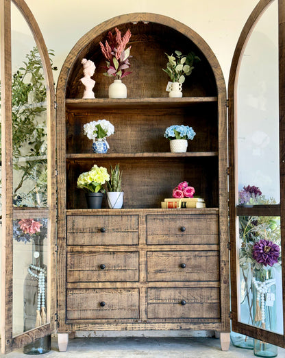 Melody Domed Vitrine-Soft Drift/Honeywood™