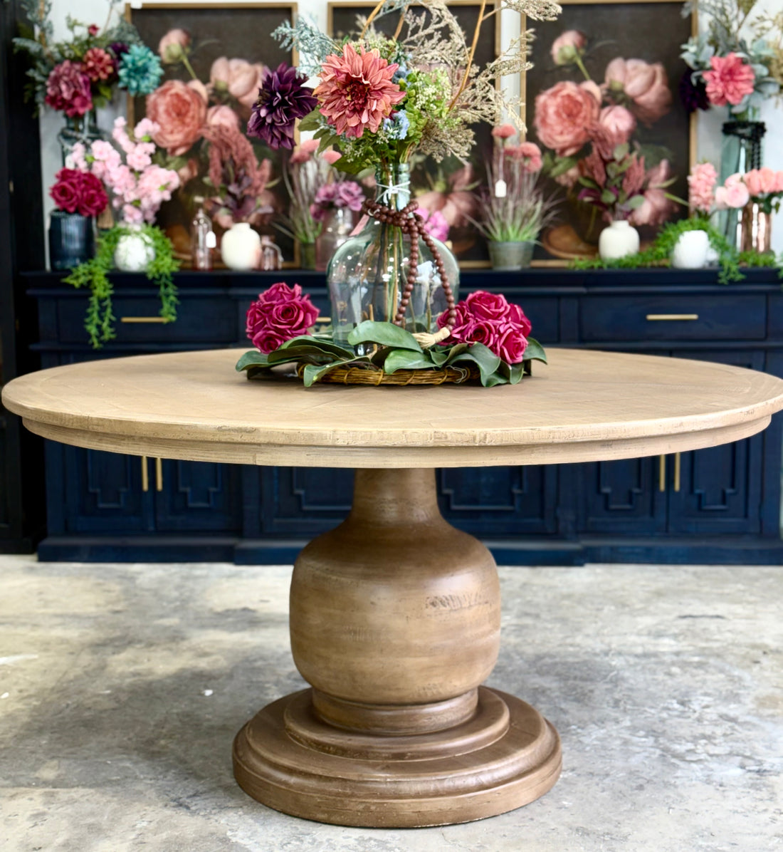 Lilly 60" Round Table-Cappaccino