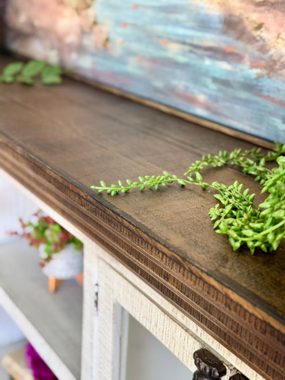 Blakely 4 Door Console-Gray Wheat/Honeywood™