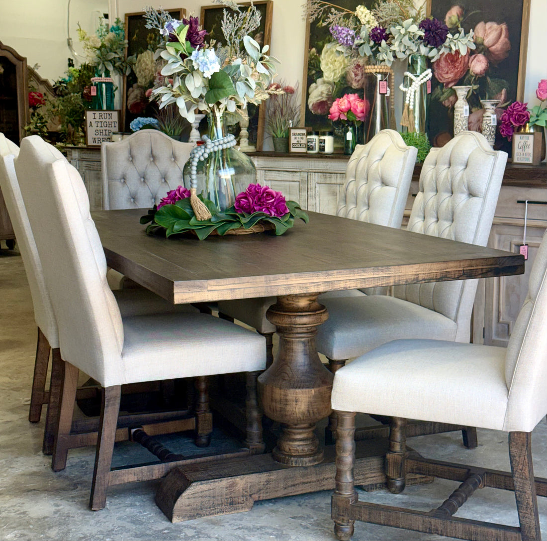 Hannah 7 Foot Dining Table Set With Chairs-Honeywood™