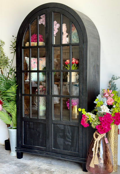 Cherish Dome Vitrine-Black/Honeywood™