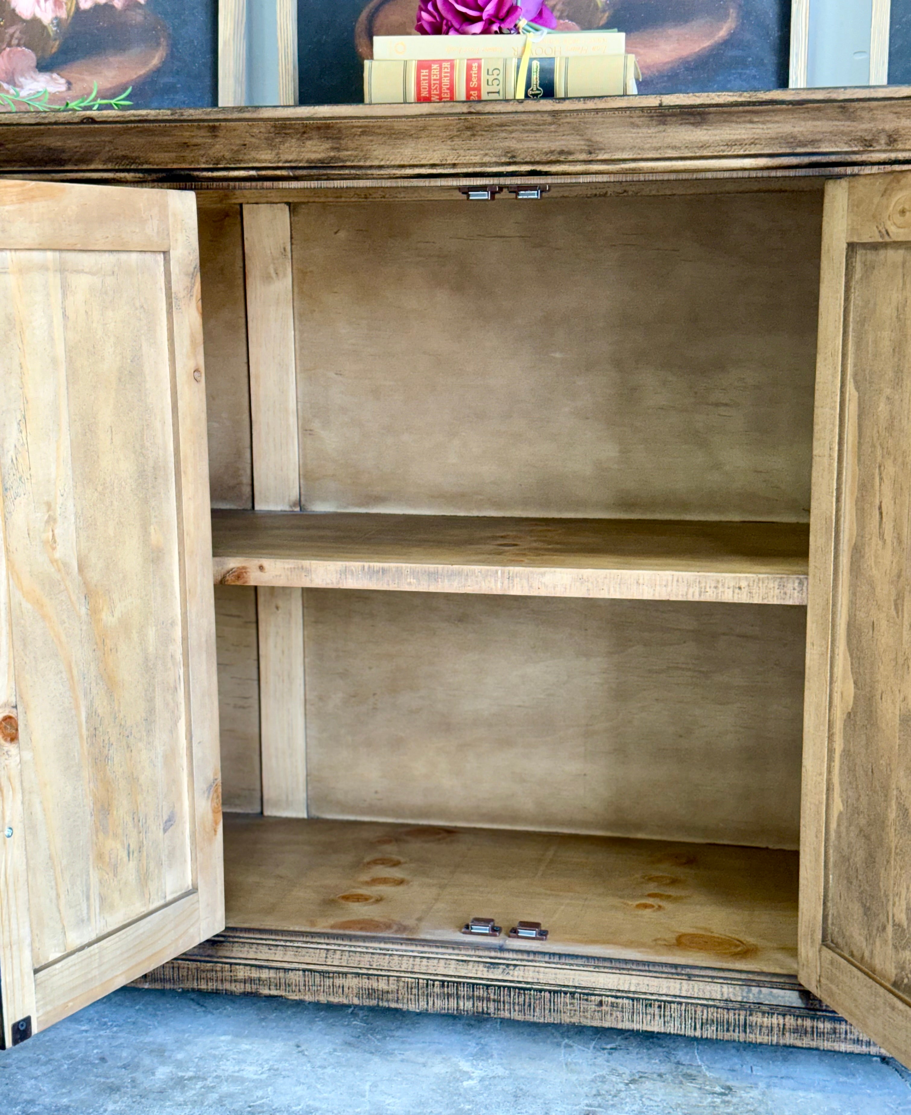 Chloe 6 Door Console-Pecan