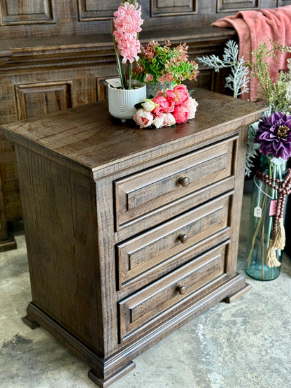 Charlotte 3-Drawer Nightstand-Light Honeywood™