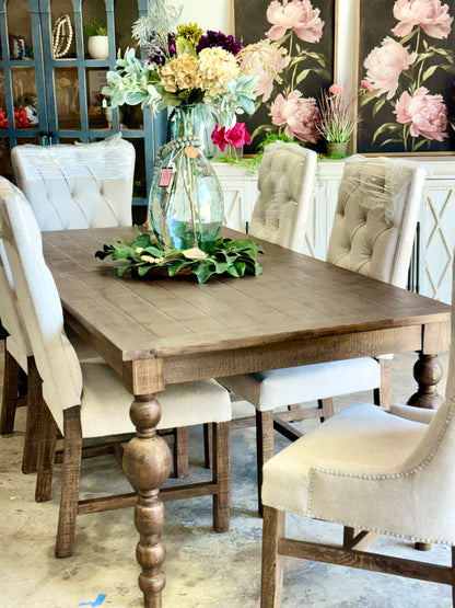 Sophie 7 Foot Honeywood™ Dining Table Set With Chairs