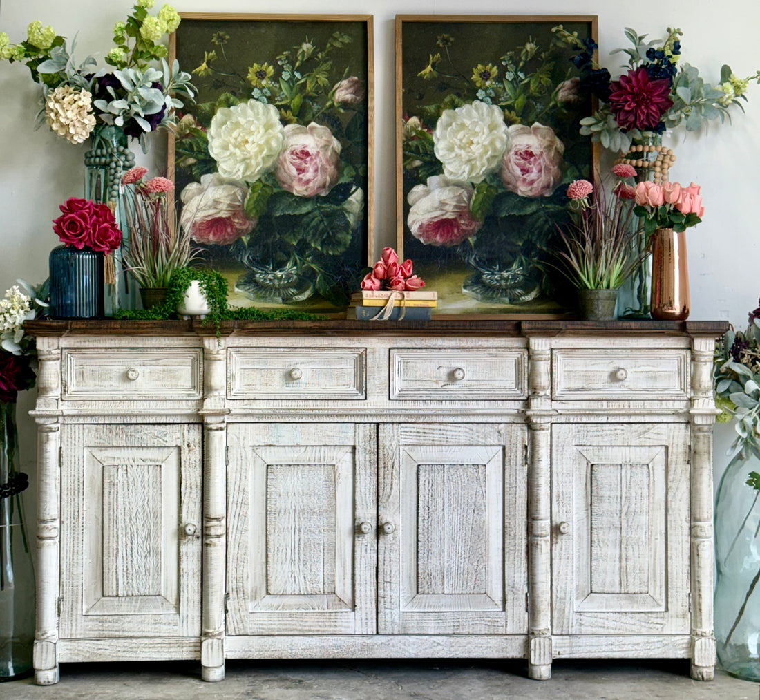 Novah 4-Door Console-Toasted Wheat/Honeywood