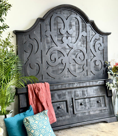 Harper Curved Queen-Handrubbed Black