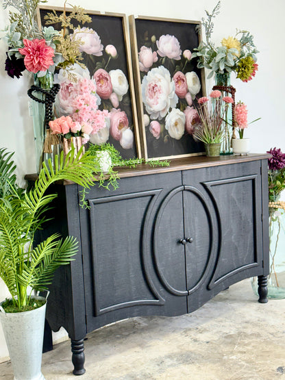 Natty Console- Handrubbed Black/Honeywood