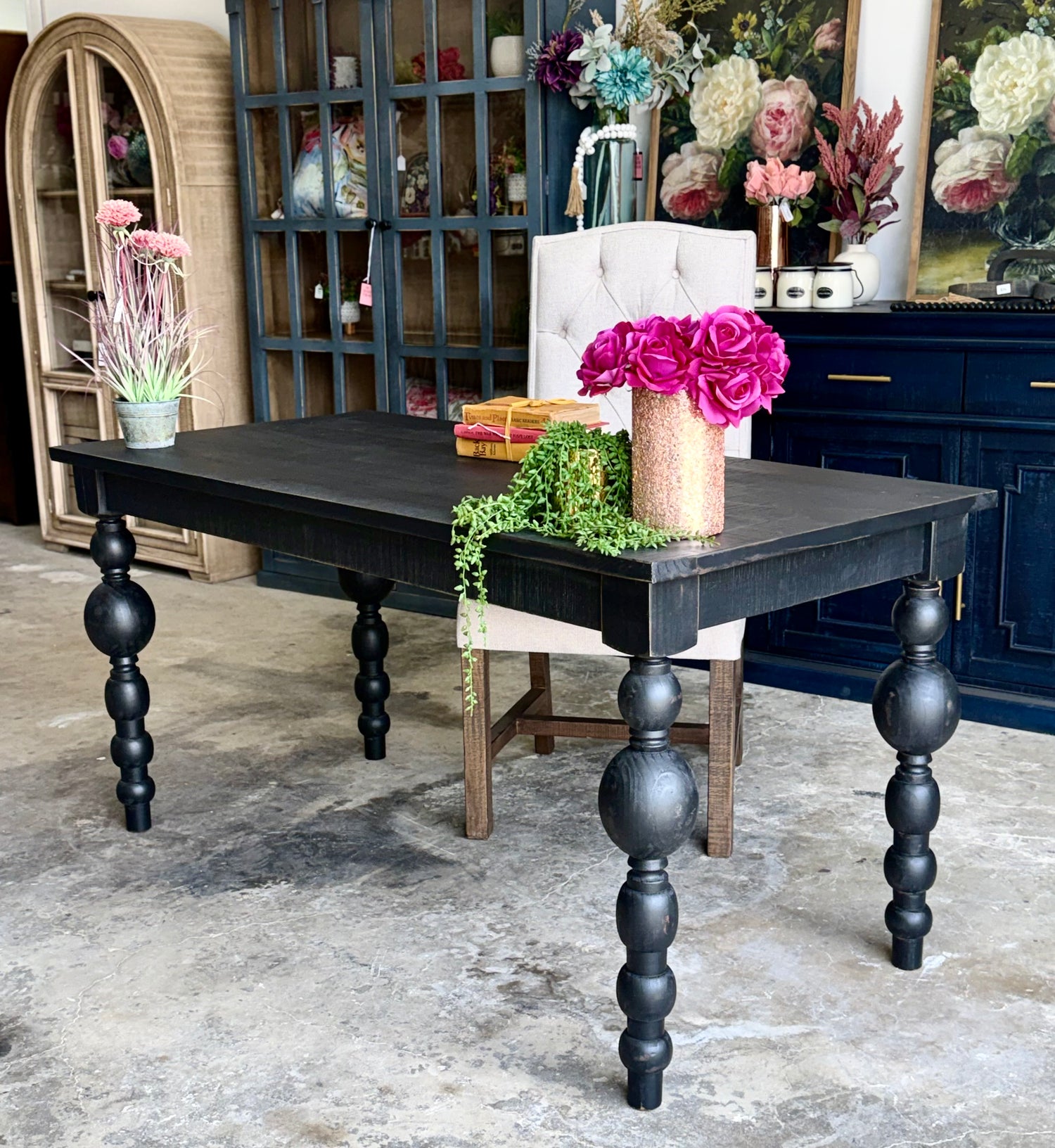 Sophie Desk-Handrubbed Black