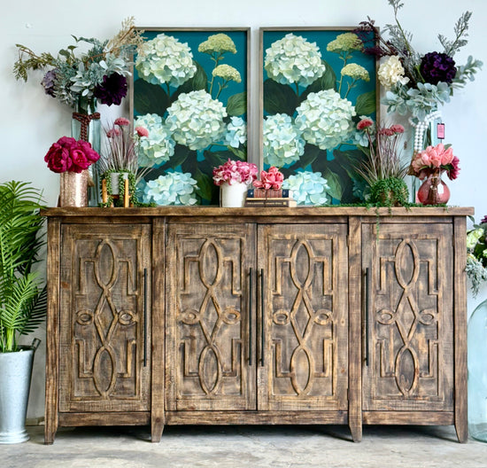 Ivy 4 Door Console-Pecan