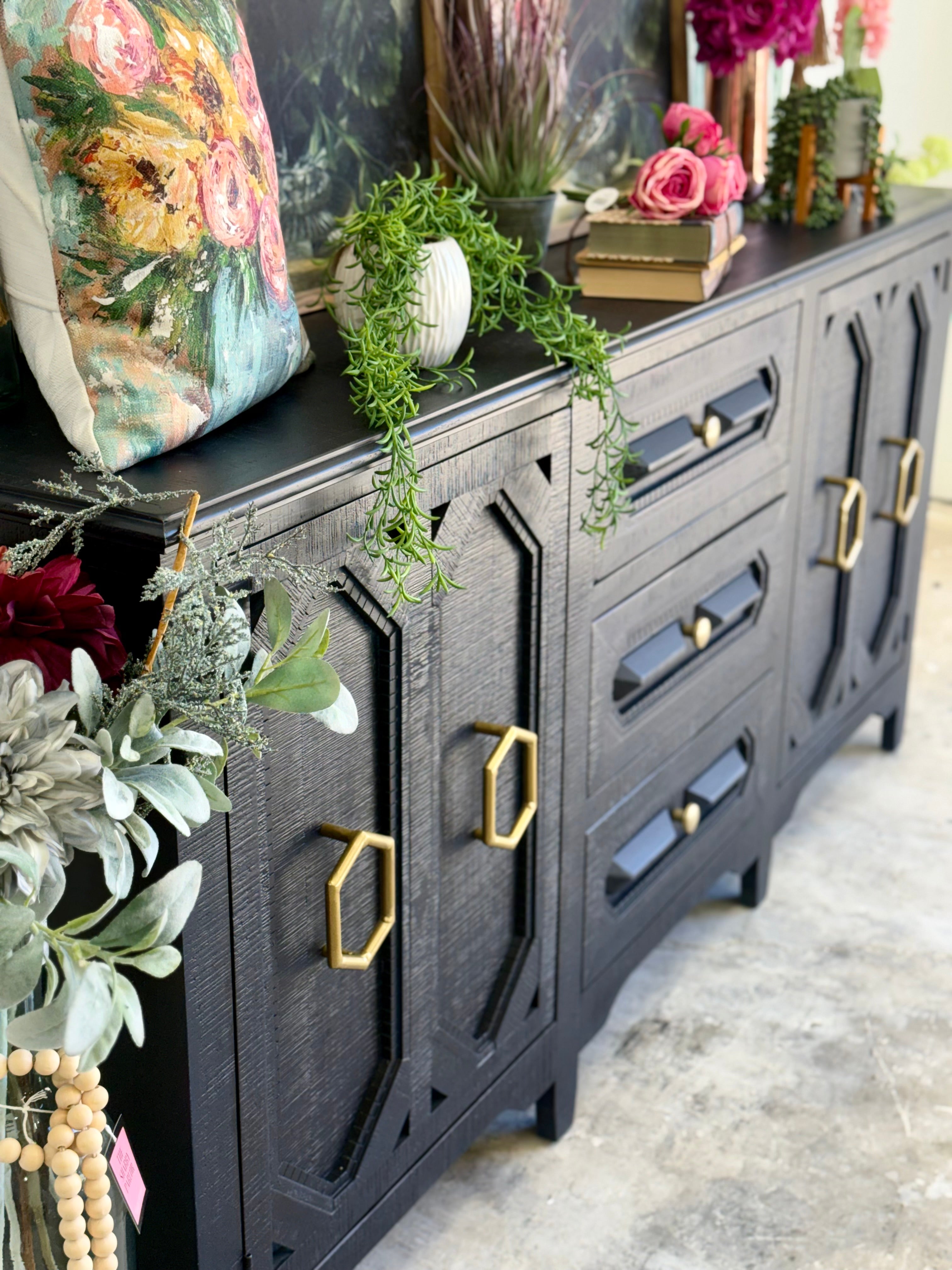 Cora Console-Deep Blue/Gold™