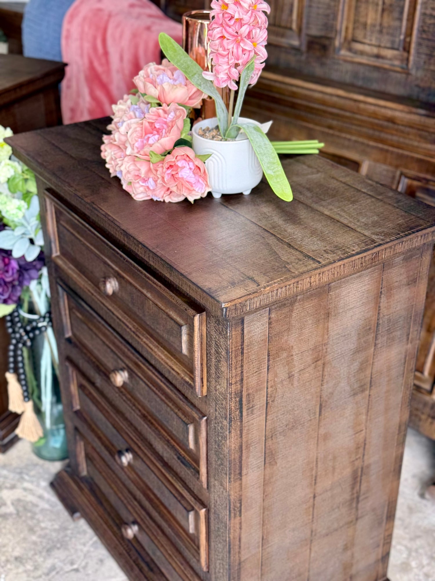 Charlotte 4 Drawer Oversized Nightstand-Honeywood™