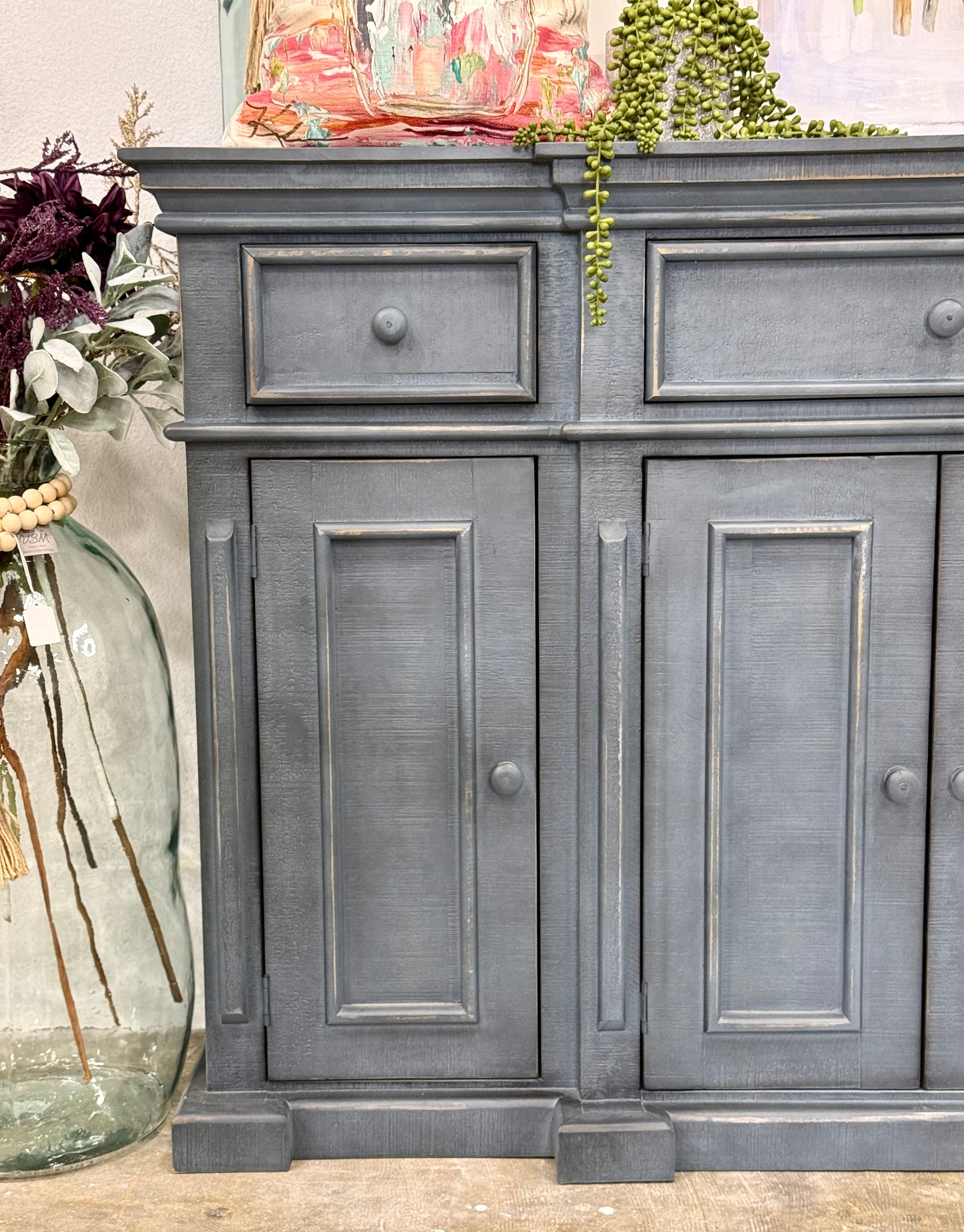 Lindsey 4-Door Console-Blue Haze