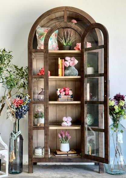 Claire Dome Vitrine- Honeywood™/Dove