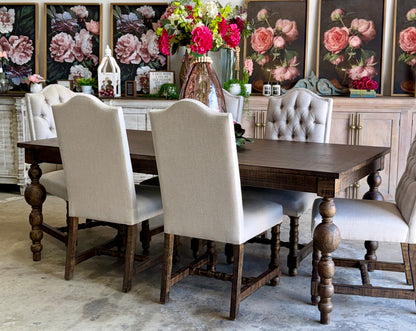 Sophie 7 Foot Dining Table With 6 Chairs-Honeywood™