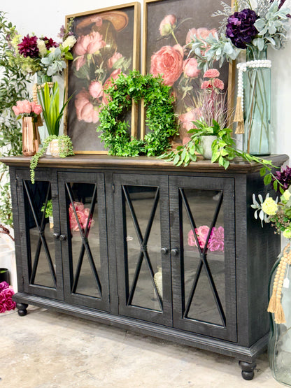 Maya 4-Door Console-Black/Sparrow