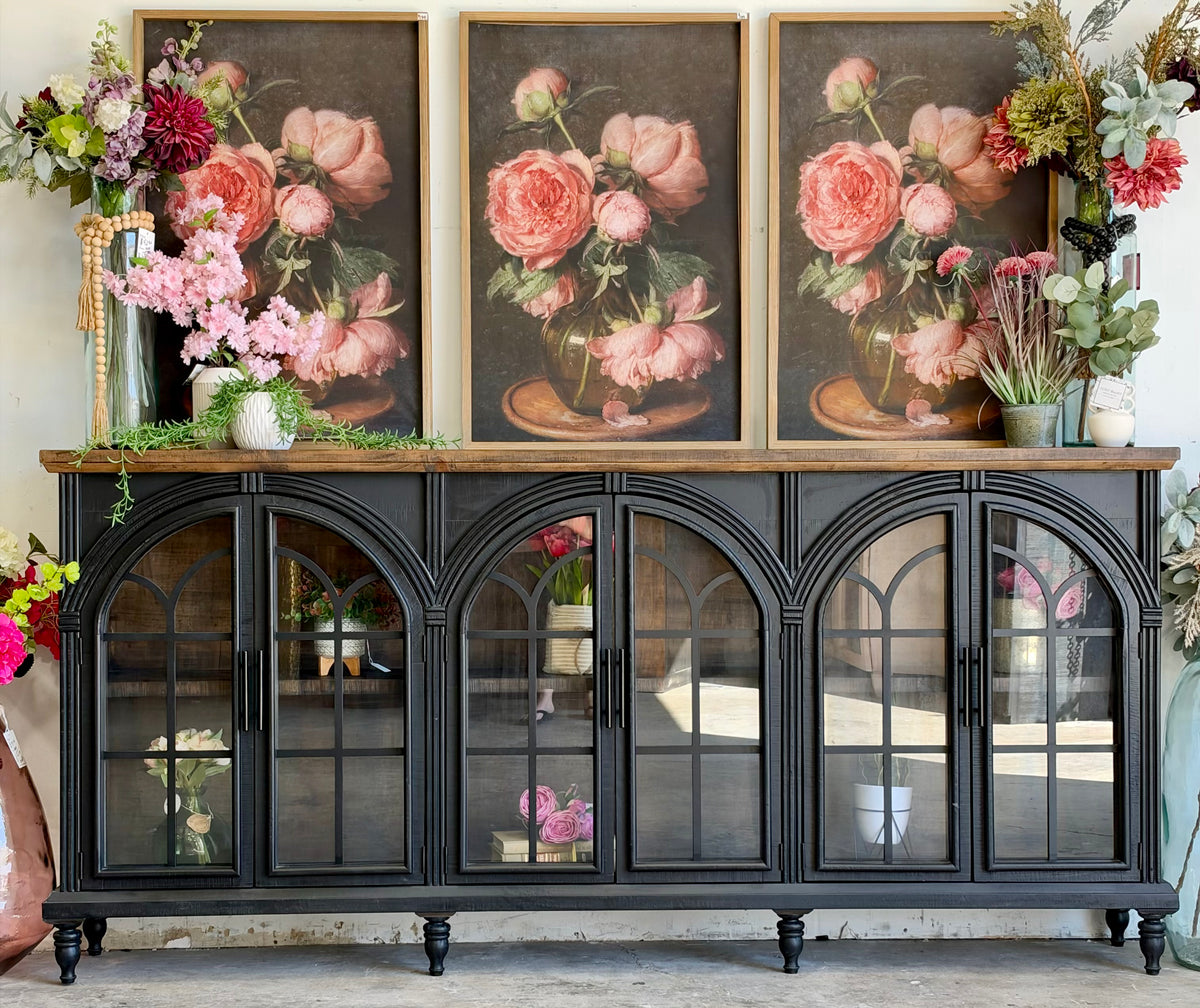 Colette 6 Door Console-Black/Sparrow