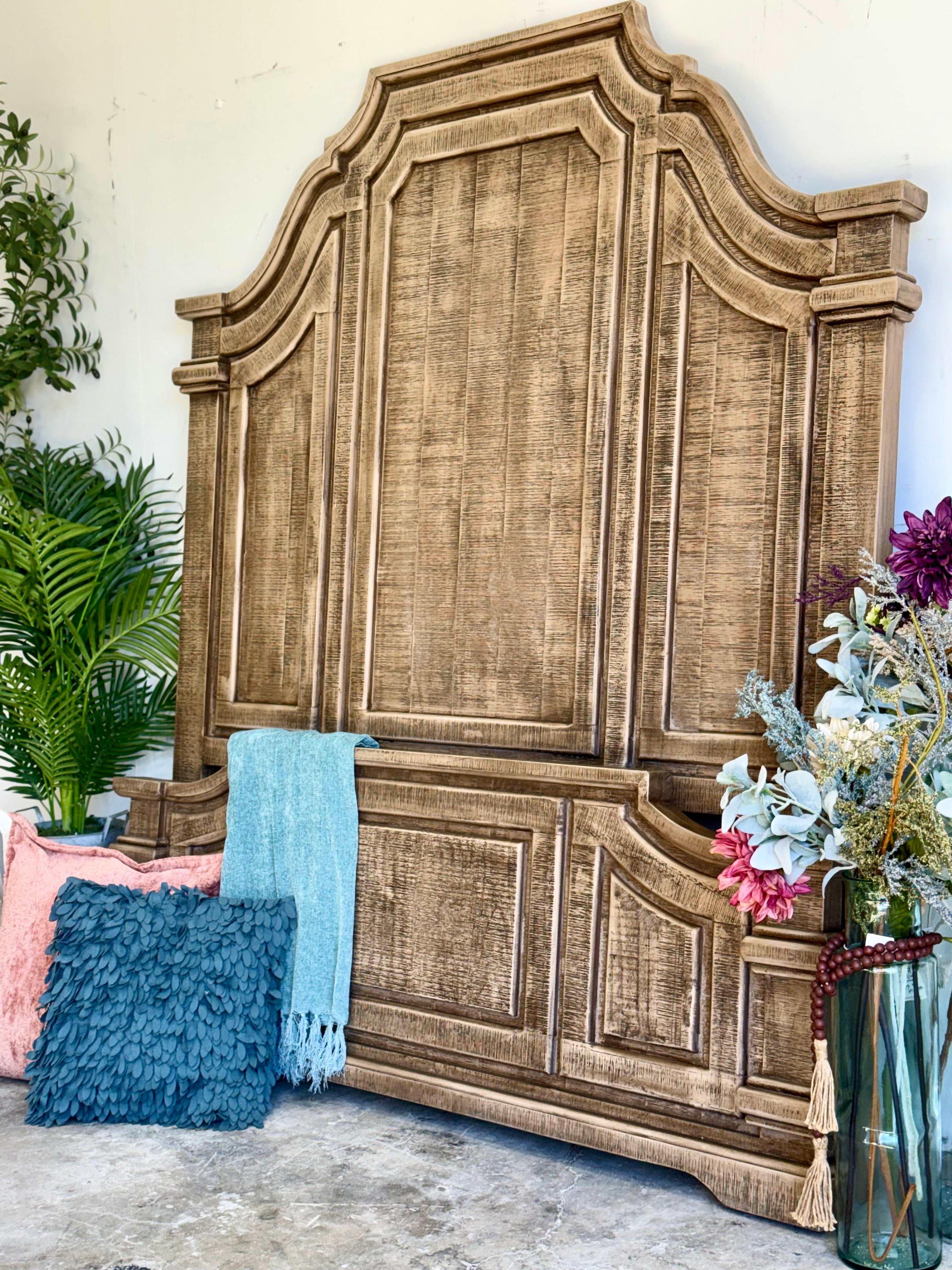 Eden Queen Bed-Sandstone