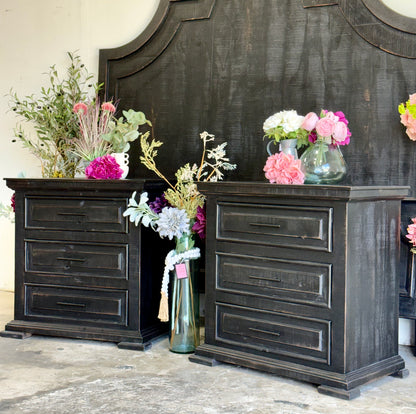 Jessica Nightstand-Handrubbed Black