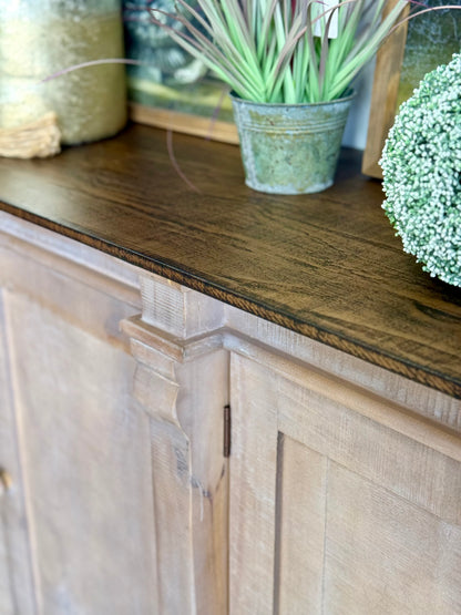 Allison 108" 6 Door Console-Soft Drift/Honeywood™