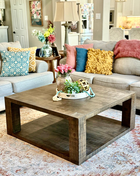 Bella Squared Coffee Table-Honeywood