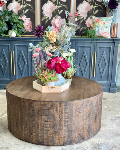 Round Drum Coffee Table-Honeywood™