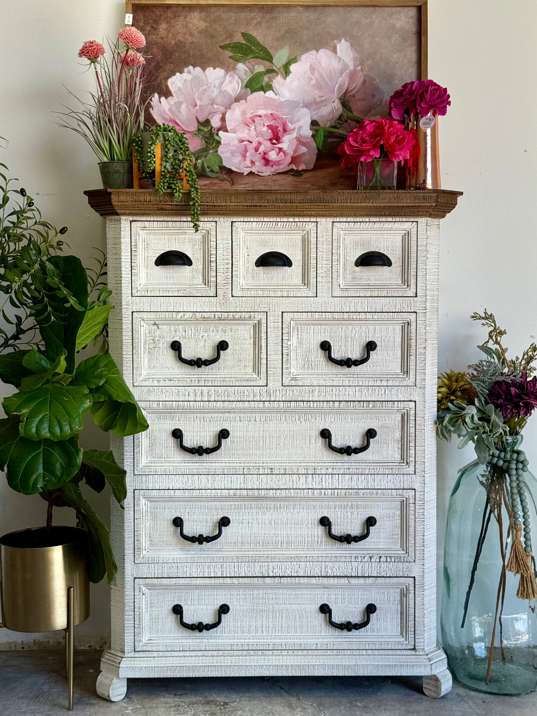 Harper Chest of Drawers- White Wheat/Honeywood™