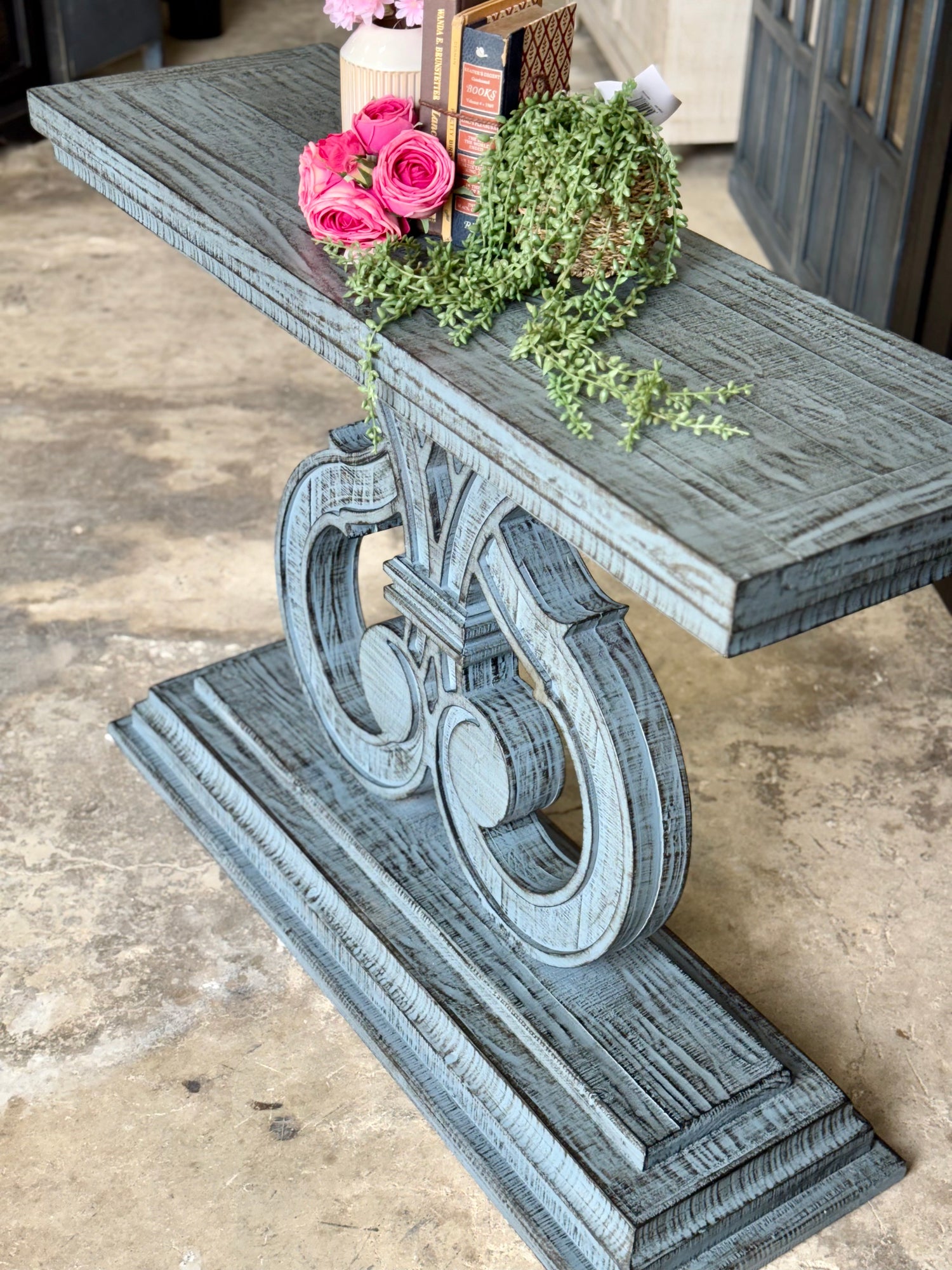 Harp Entryway Table-Blue Onyx™