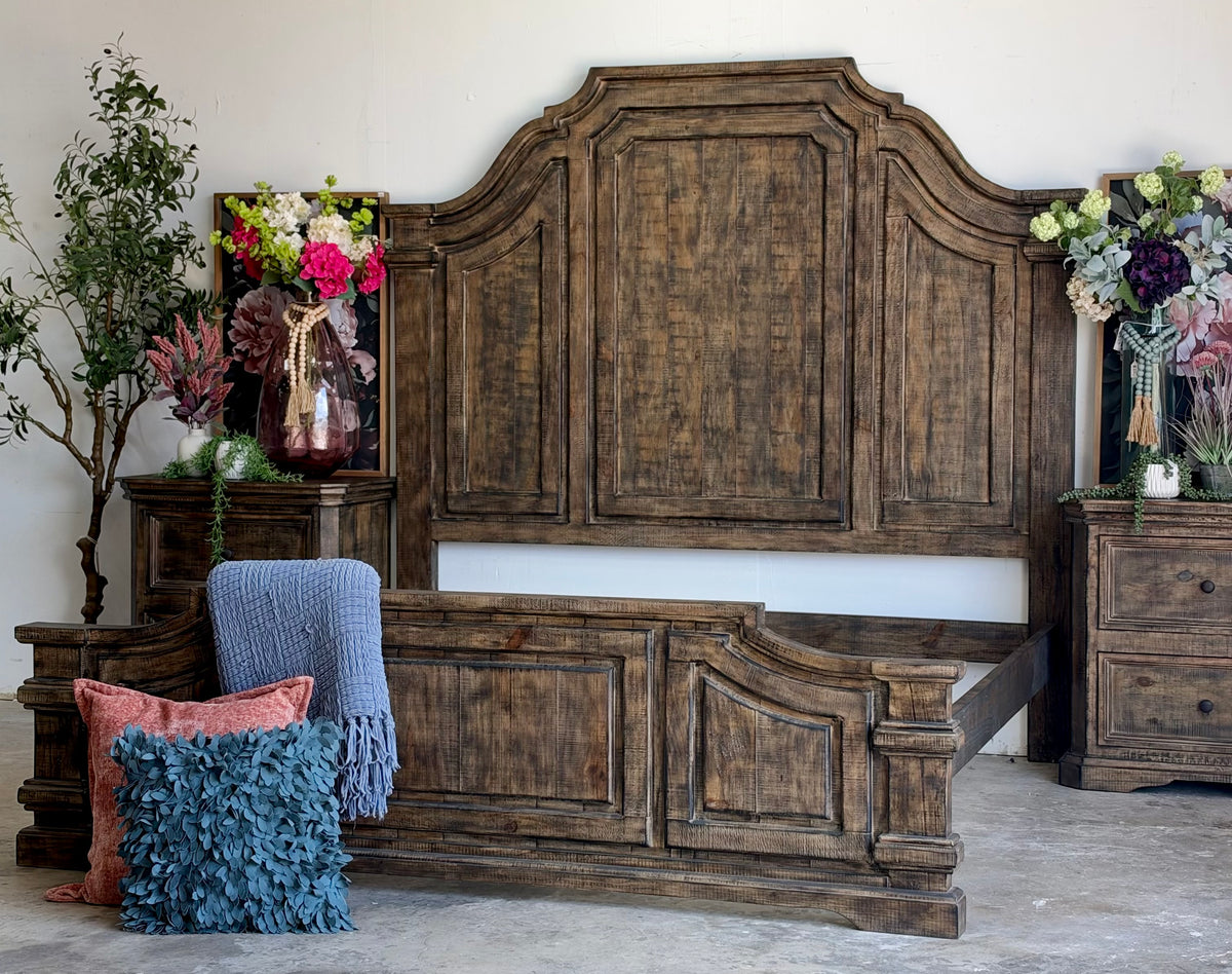 Eden King Bed-Pecan