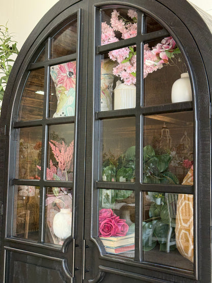 Tiffany Dome Vitrine-Black/Honeywood™