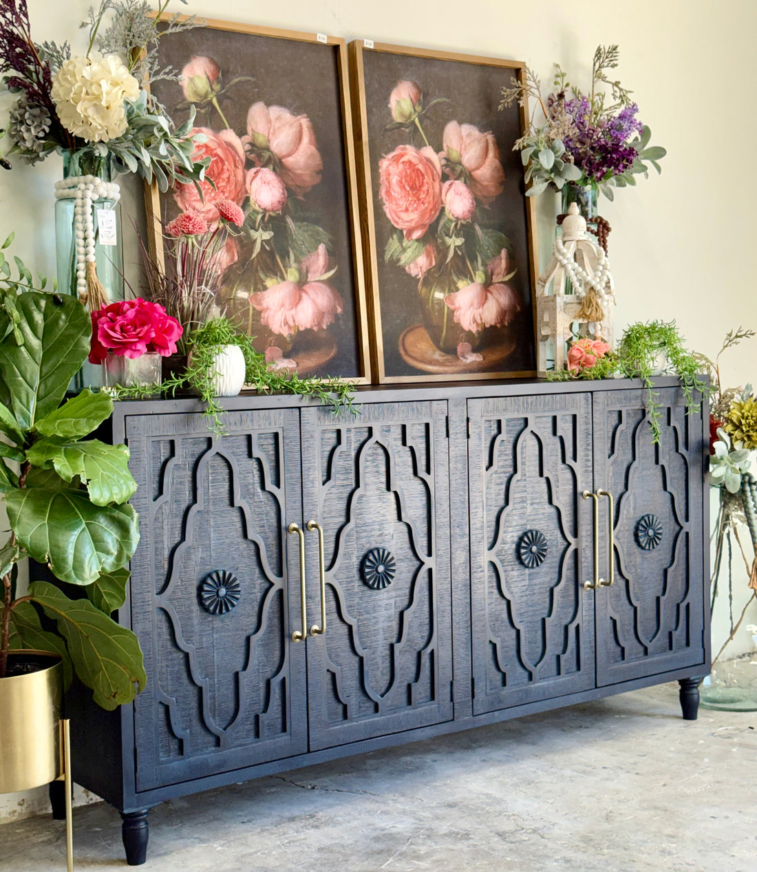 Celeste 4 Door console- Deep Blue/Gold