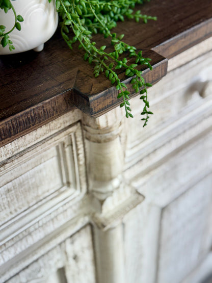 Novah 4-Door Console-Toasted Wheat/Honeywood