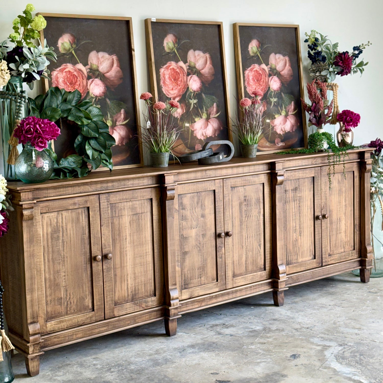 Allison 108" 6 Door Console-Timber