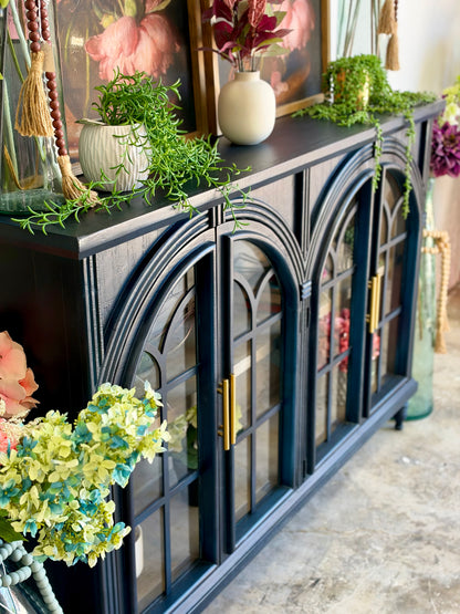Colette Console-Deep Blue/Cappuccino