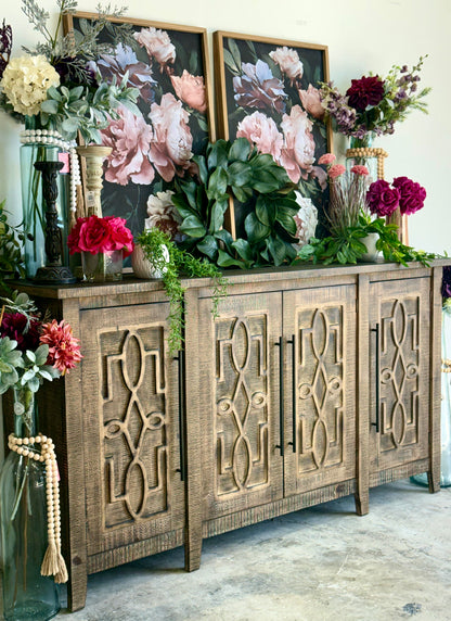 Ivy 4 Door Console-Amberwood