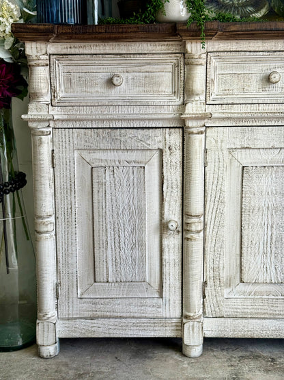 Novah 4-Door Console-Toasted Wheat/Honeywood