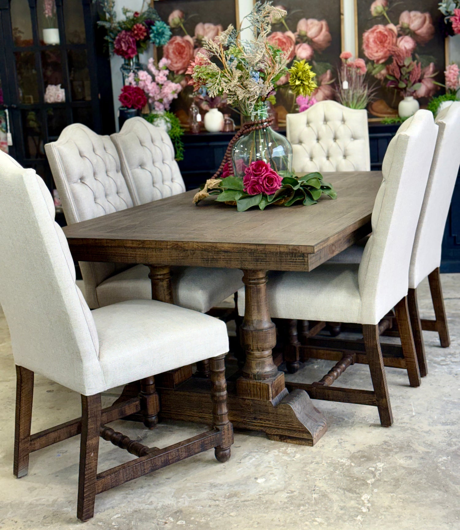 Ella 76" Dining Table With 6 Chairs-Honeywood™