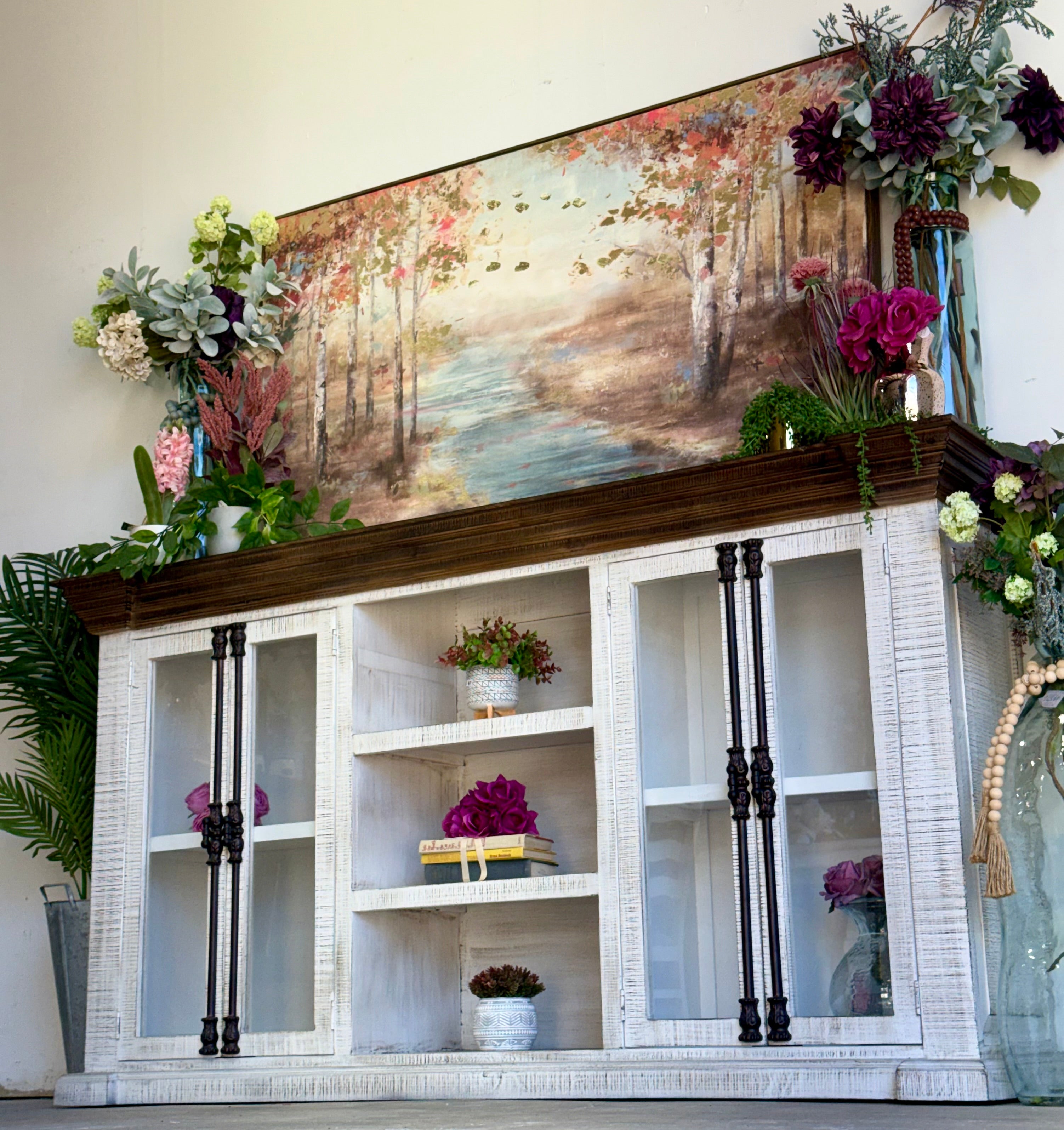 Blakely 4 Door Console-Gray Wheat/Honeywood™