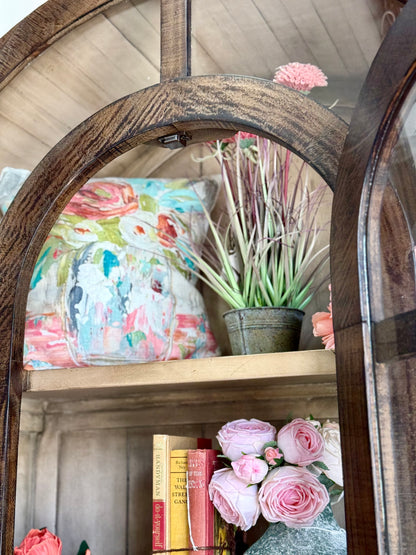Claire Dome Vitrine- Honeywood™/Dove