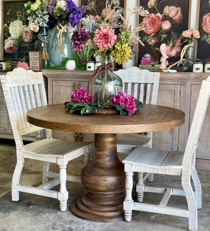 Clara 47" Round Dining Table-Timber