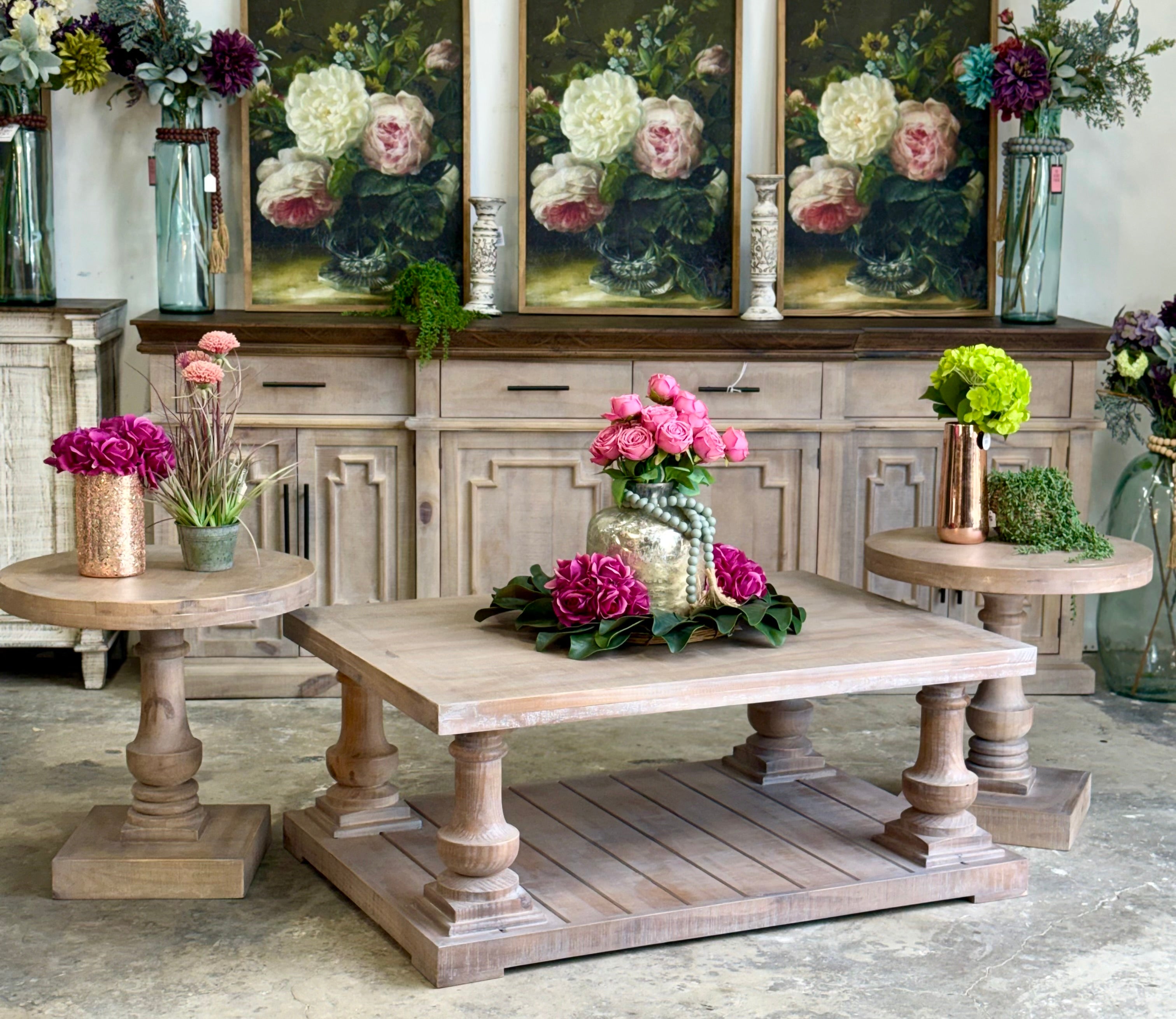 Brooklyn Round Side Table-Soft Drift