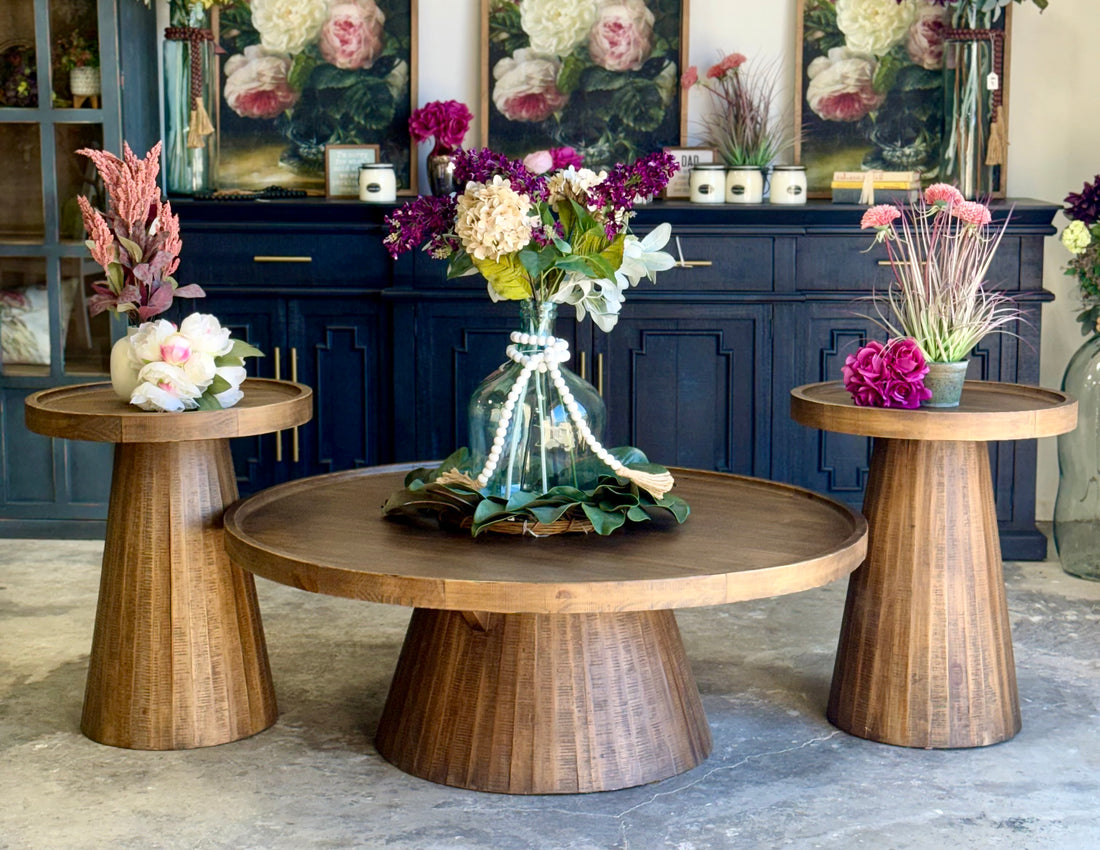 Kennedy 48" Round Coffee Table-Timber