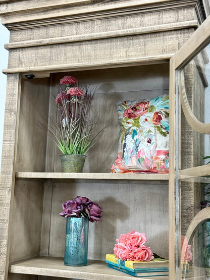 Elsie Circle Door Vitrine-Sandstone