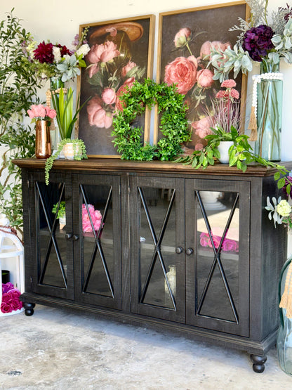 Maya 4-Door Console-Black/Sparrow